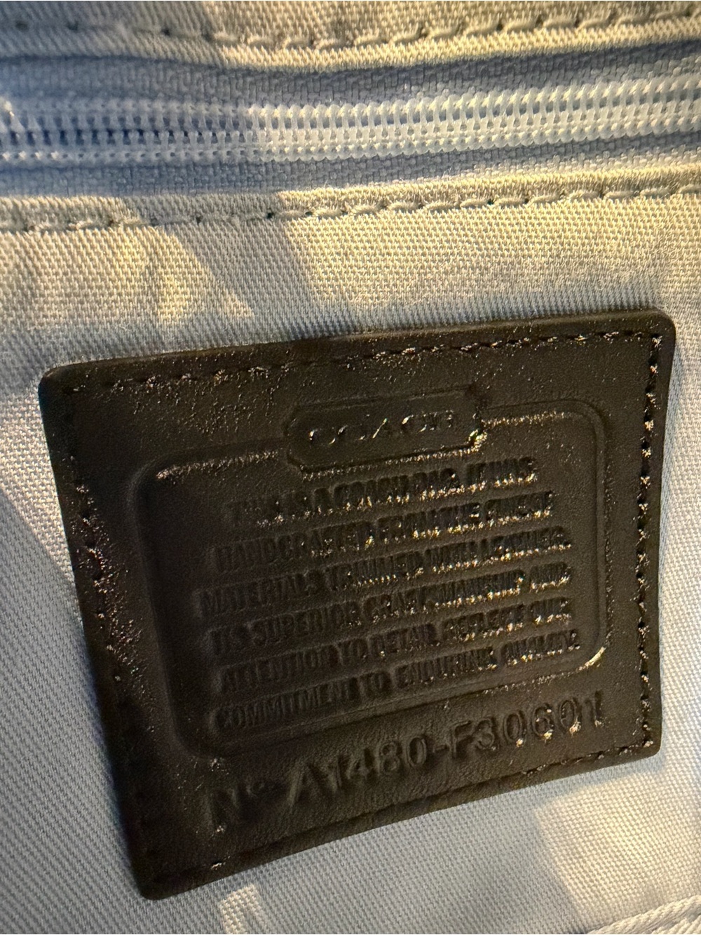 COACH HADLEY SIGNATURE FIELD BAG #F30601 - Picture 10 of 14